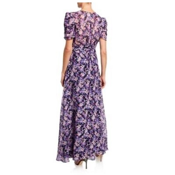 NWT- Shoshanna Marella Petitier Purple Floral Dress size 2 - Picture 3 of 5